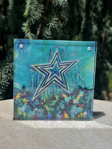 Acrylic block- blue star