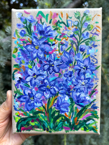 Blue Delphinium - July flowets