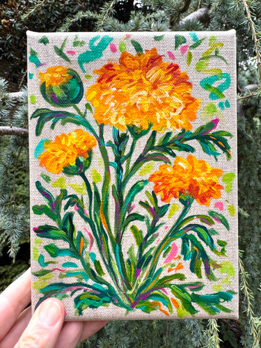 Marigold Trio- (October Birth Month Flower)